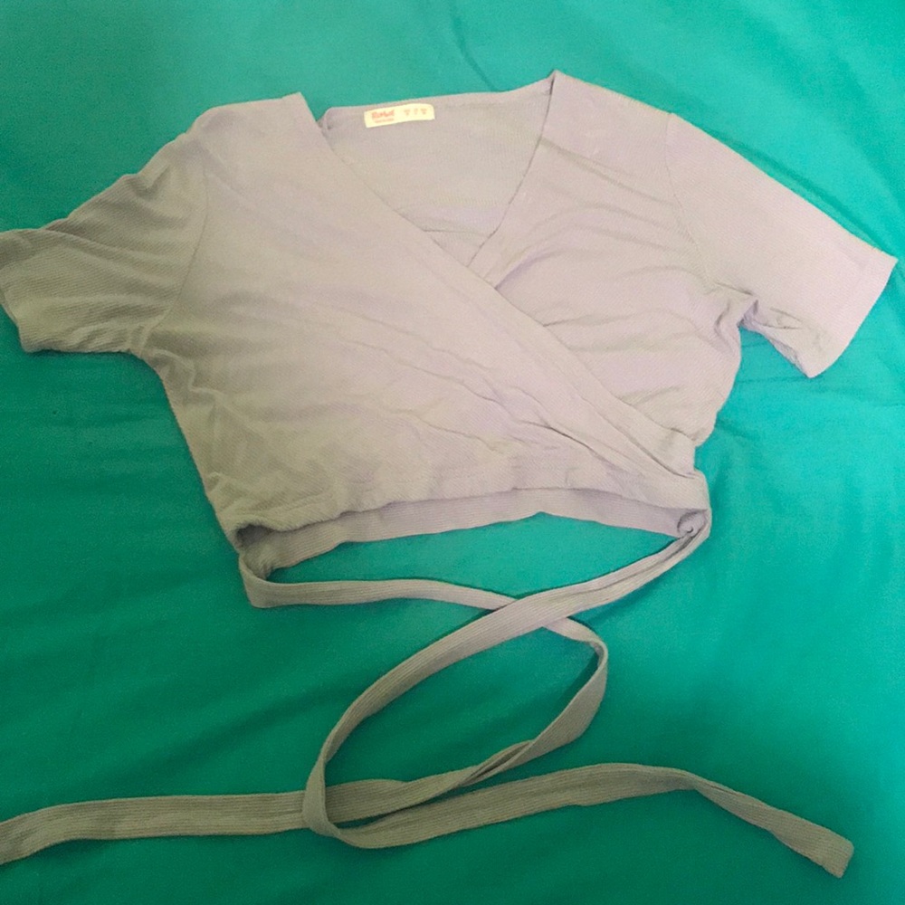 3/$15 ROMWE wrap cropped top